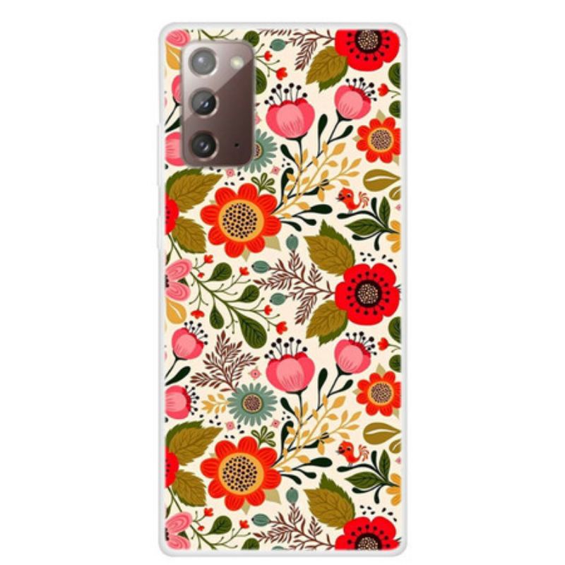 Mobilcover Samsung Galaxy Note 20 Blomstertapet