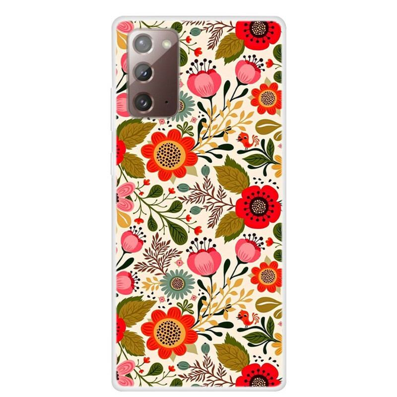 Mobilcover Samsung Galaxy Note 20 Blomstertapet