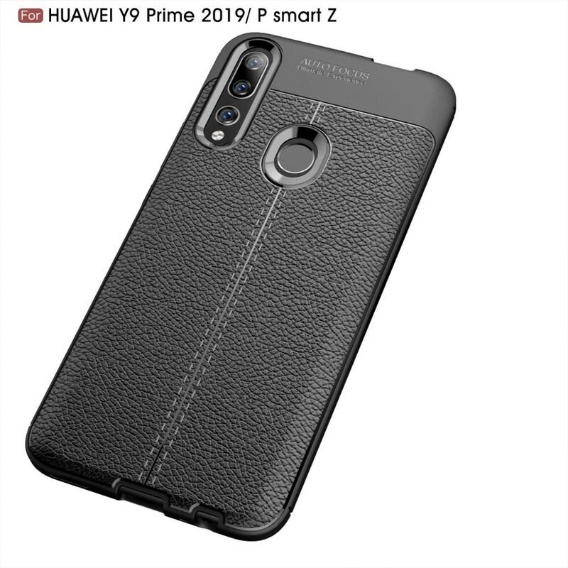 Cover Huawei P Smart Z Dobbelt Linje Litchi Læder Effekt