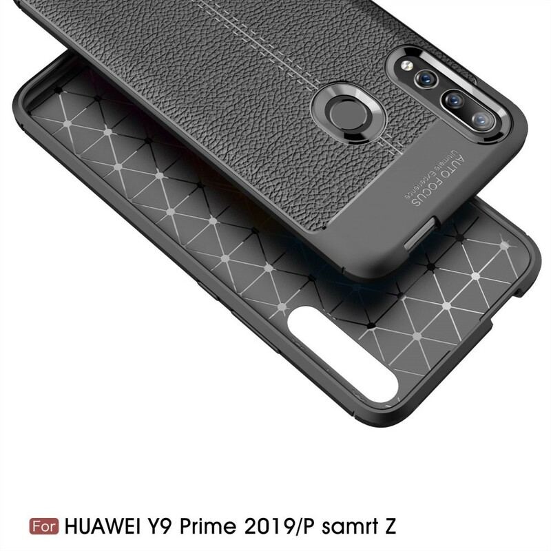 Cover Huawei P Smart Z Dobbelt Linje Litchi Læder Effekt