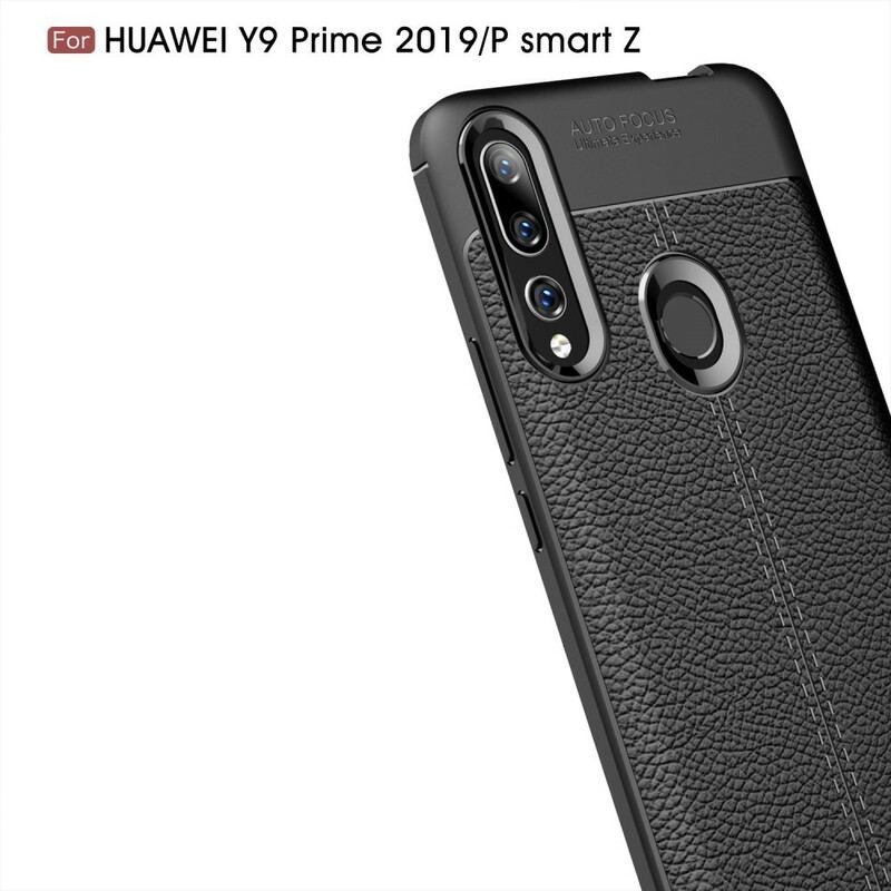 Cover Huawei P Smart Z Dobbelt Linje Litchi Læder Effekt