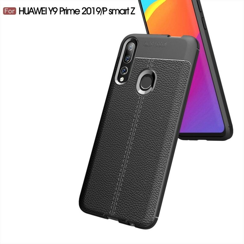Cover Huawei P Smart Z Dobbelt Linje Litchi Læder Effekt