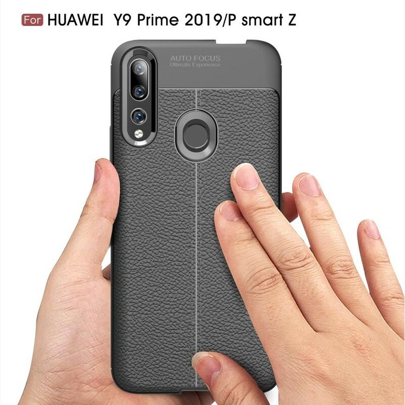 Cover Huawei P Smart Z Dobbelt Linje Litchi Læder Effekt