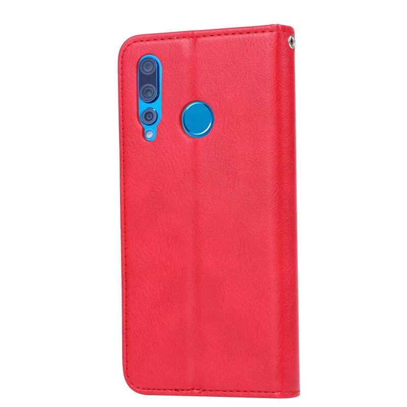 Cover Huawei P Smart Z Flip Cover Kortholder I Imiteret Læder