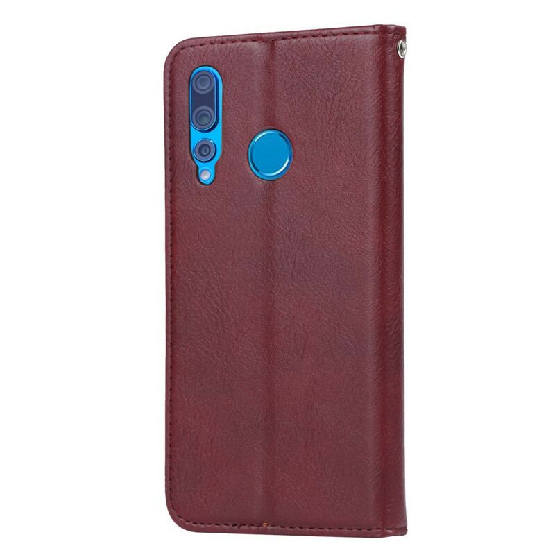 Cover Huawei P Smart Z Flip Cover Kortholder I Imiteret Læder