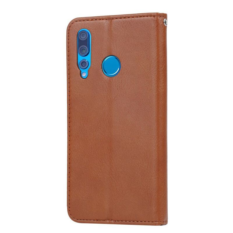 Cover Huawei P Smart Z Flip Cover Kortholder I Imiteret Læder