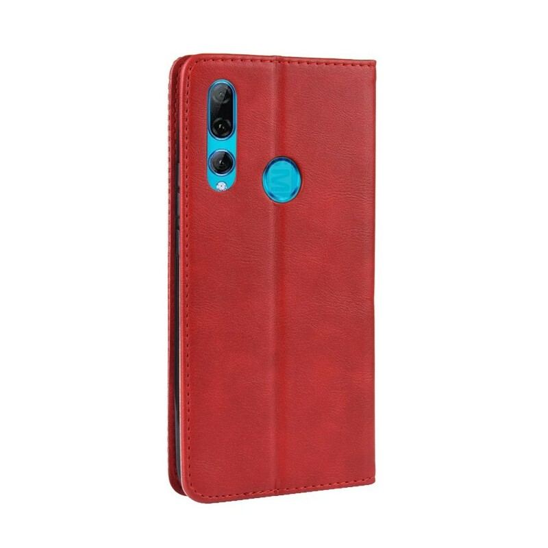 Cover Huawei P Smart Z Flip Cover Stiliseret Vintage Lædereffekt