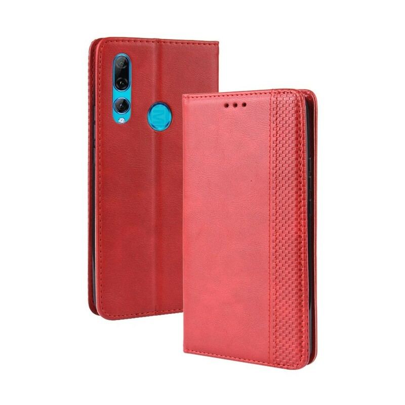 Cover Huawei P Smart Z Flip Cover Stiliseret Vintage Lædereffekt