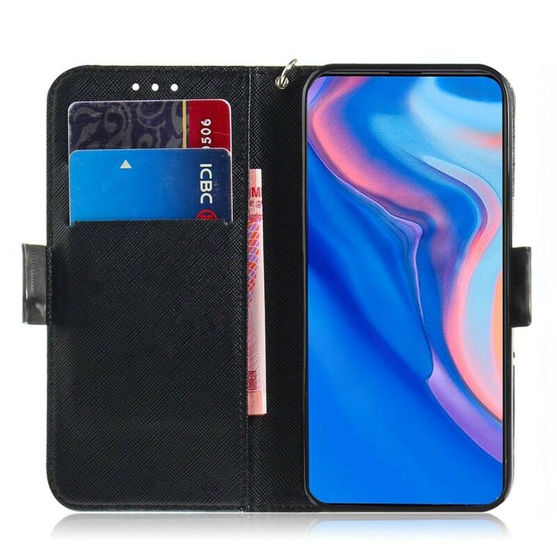 Flip Cover Huawei P Smart Z Med Snor Vred Panda Med Snor