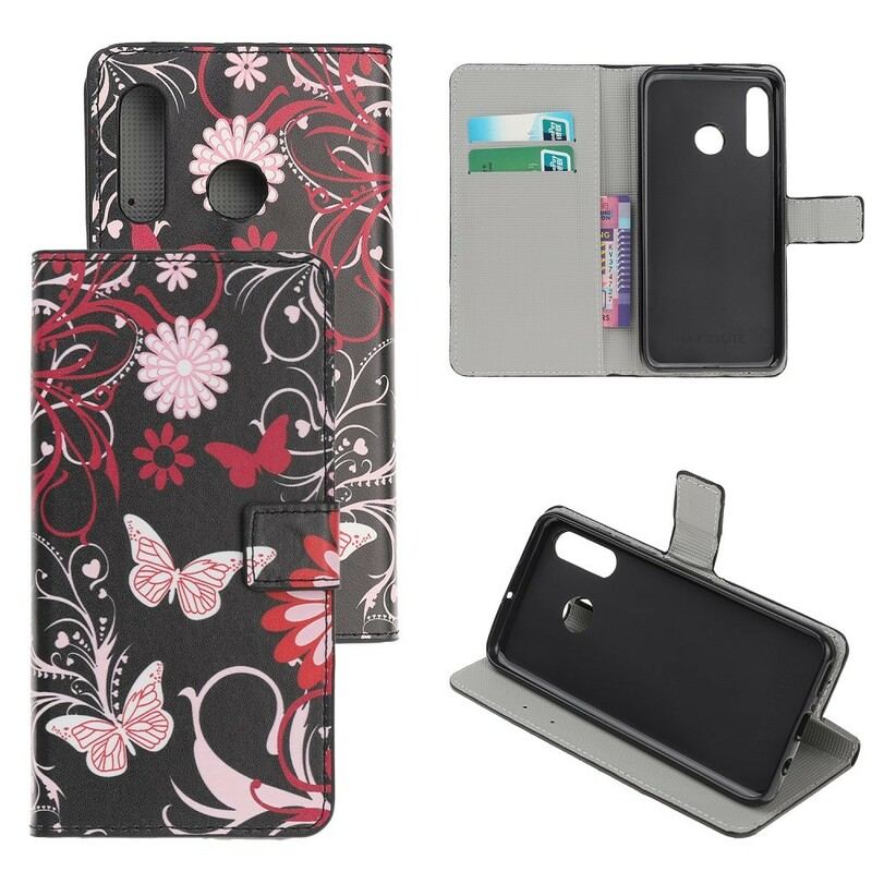 Flip Cover Huawei P Smart Z Sommerfugle Og Blomster