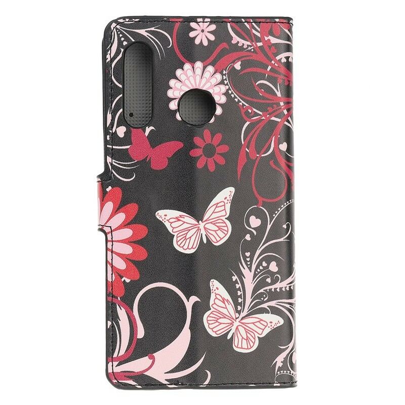 Flip Cover Huawei P Smart Z Sommerfugle Og Blomster