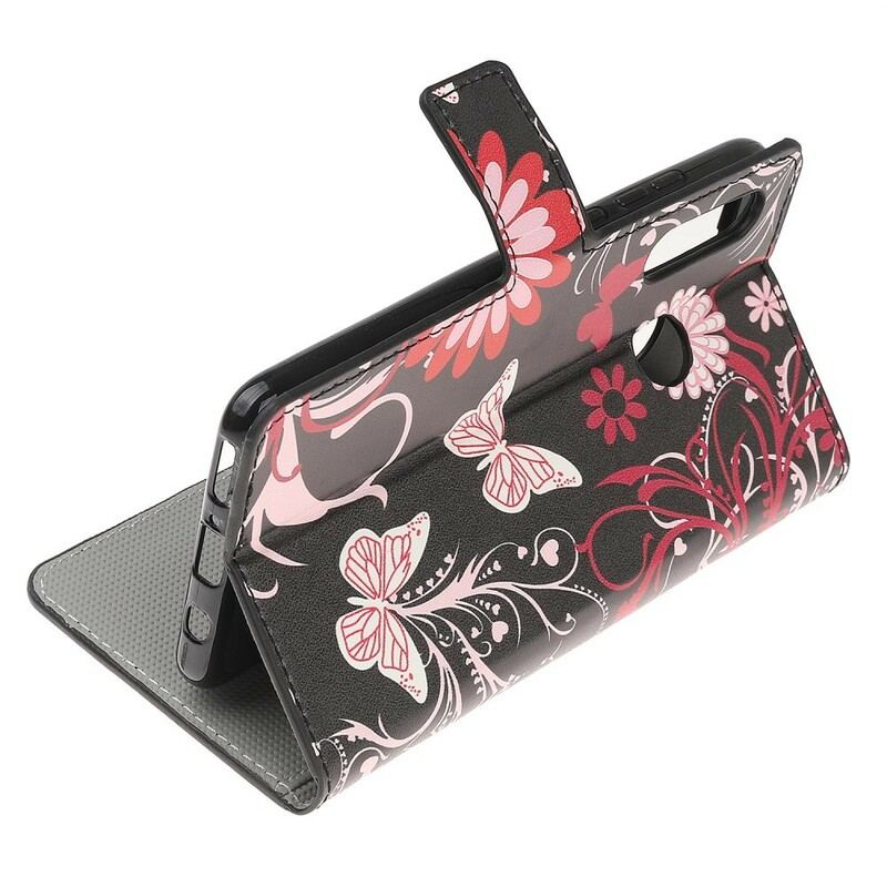 Flip Cover Huawei P Smart Z Sommerfugle Og Blomster