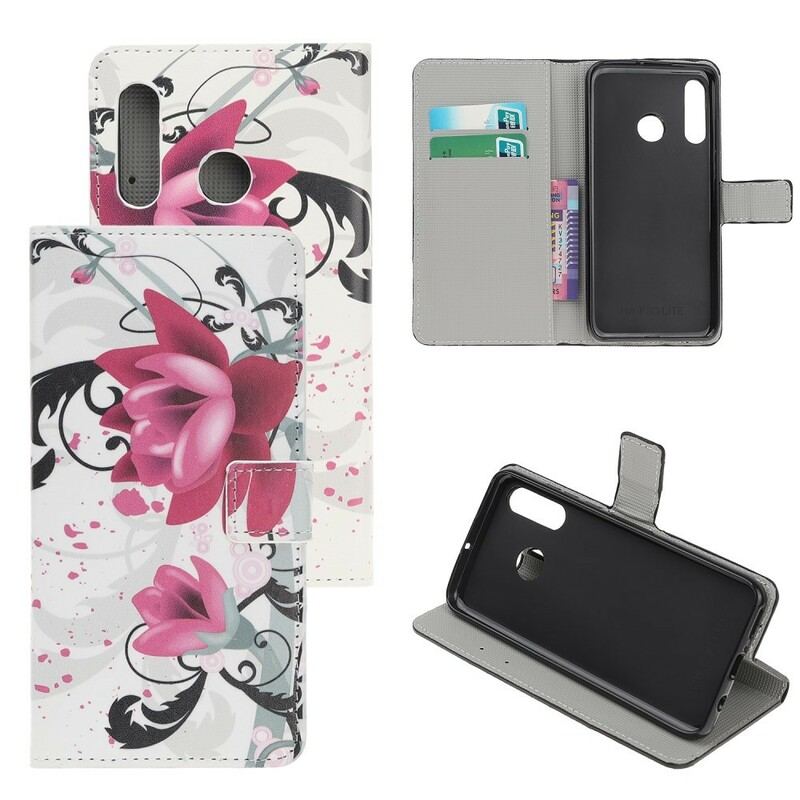 Flip Cover Huawei P Smart Z Tropiske Blomster