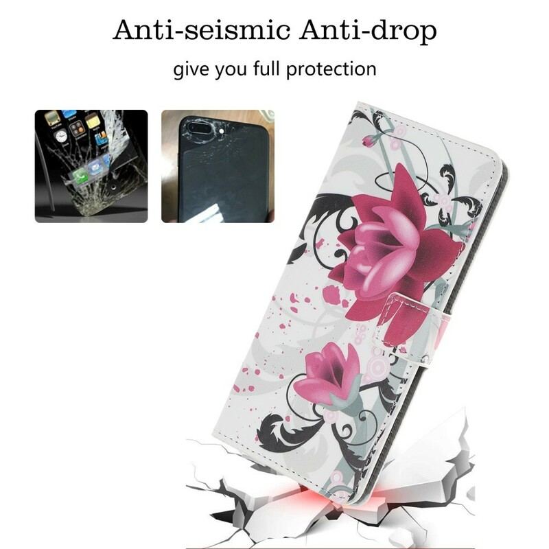 Flip Cover Huawei P Smart Z Tropiske Blomster