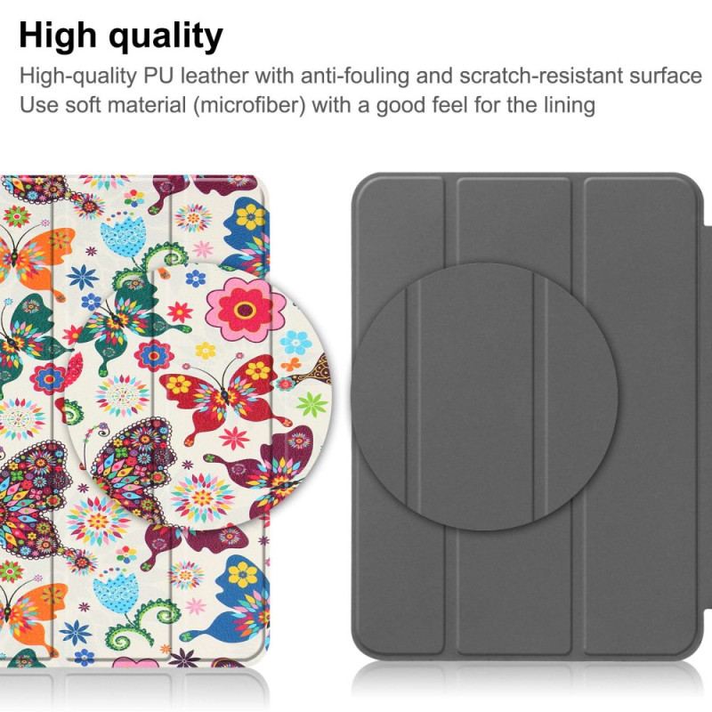 Cover iPad 10.9" (2022) Forbedrede Sommerfugle Og Blomster