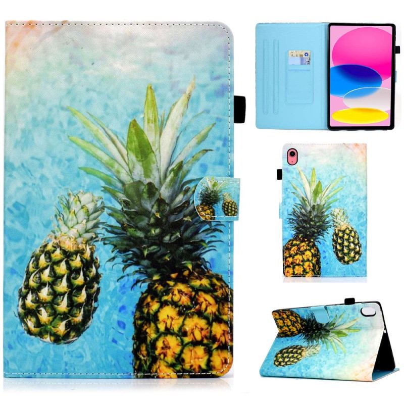 Flip Cover iPad 10.9" (2022) Ananas Grafik