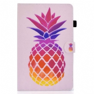 Flip Cover iPad 10.9" (2022) Farverig Ananas