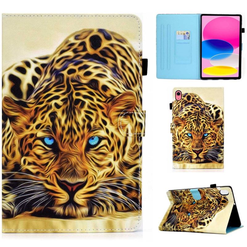 Flip Cover iPad 10.9" (2022) Leopard Grafik