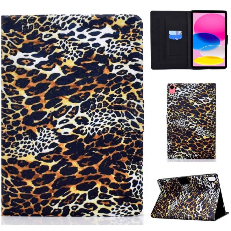 Flip Cover iPad 10.9" (2022) Leopard Stil