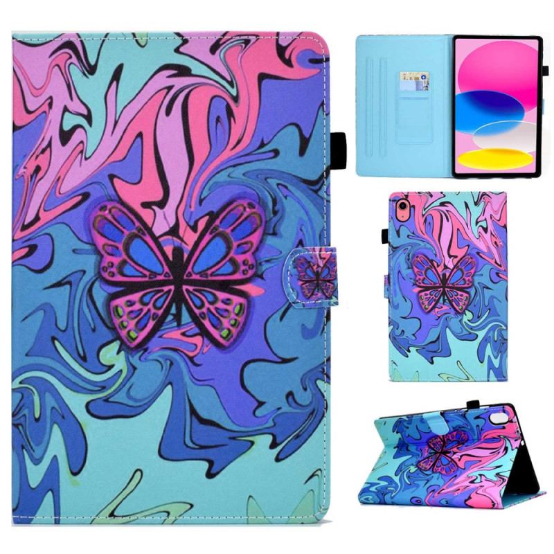 Flip Cover iPad 10.9" (2022) Sommerfugle Maleri