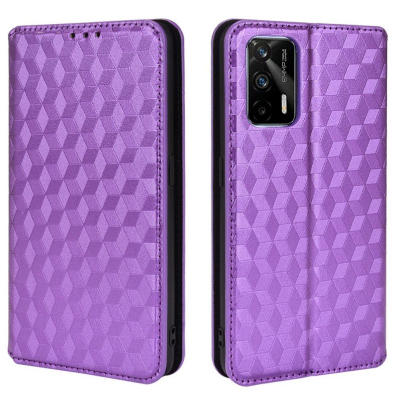 Cover Realme GT 5G Flip Cover Diamant Læder Effekt