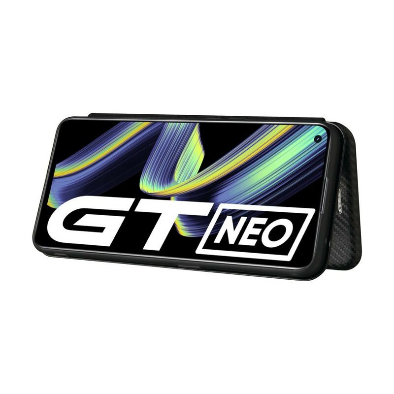 Cover Realme GT 5G Flip Cover Silikone Carbon