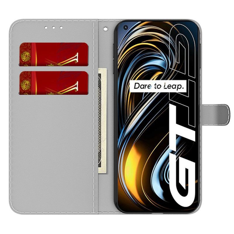 Flip Cover Realme GT 5G Abstrakt Mønster