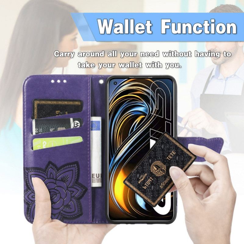 Flip Cover Realme GT 5G Halve Sommerfugle