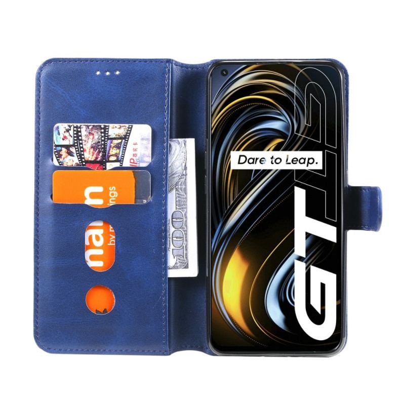 Flip Cover Realme GT 5G Læder Effekt