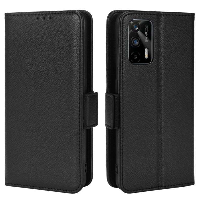 Flip Cover Realme GT 5G Læder Cover Flap Dobbelt Litchi Nye Farver