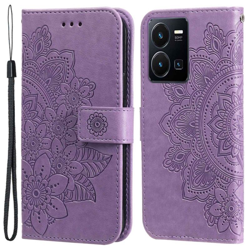 Flip Cover Vivo Y22s Med Snor Strappy Mandala