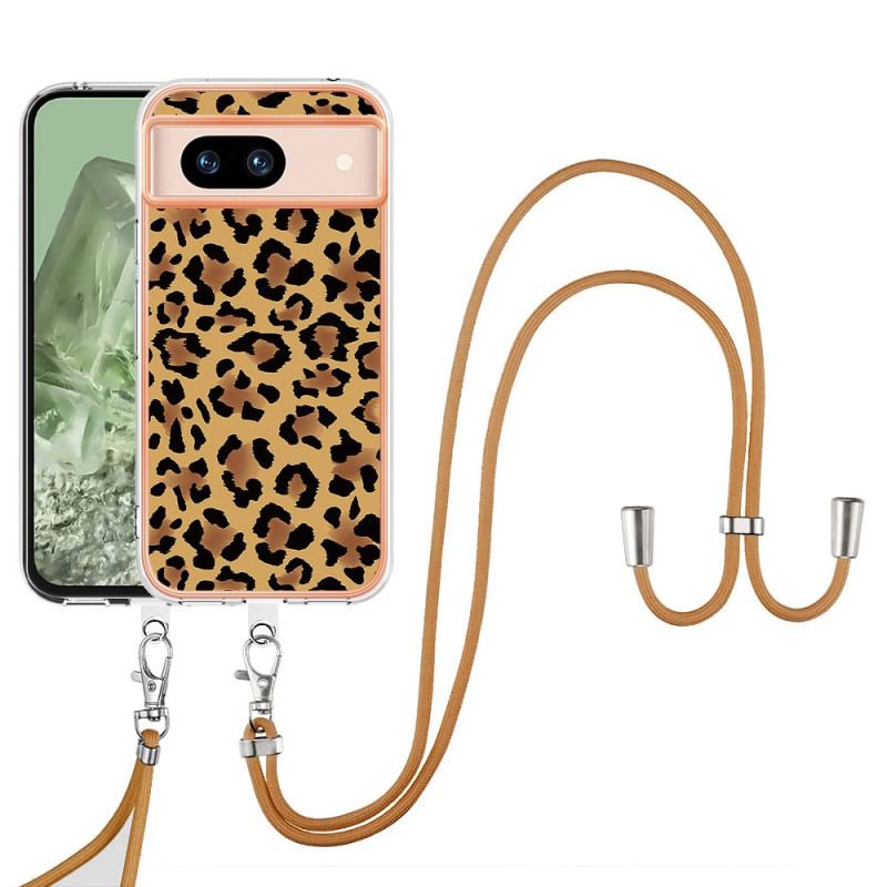 Cover Google Pixel 8a Leopardprint Snøre