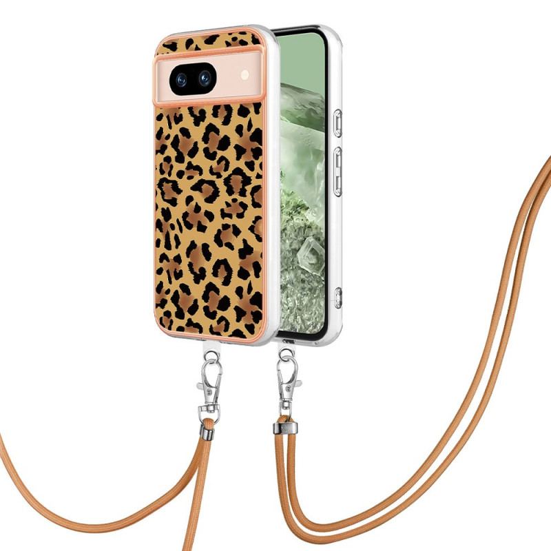 Cover Google Pixel 8a Leopardprint Snøre