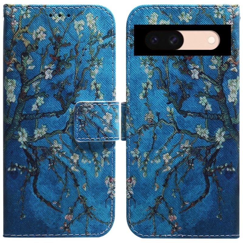 Flip Cover Til Google Pixel 8a Abrikosblomster