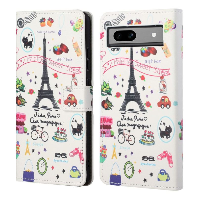 Flip Cover Til Google Pixel 8a Jeg Elsker Paris