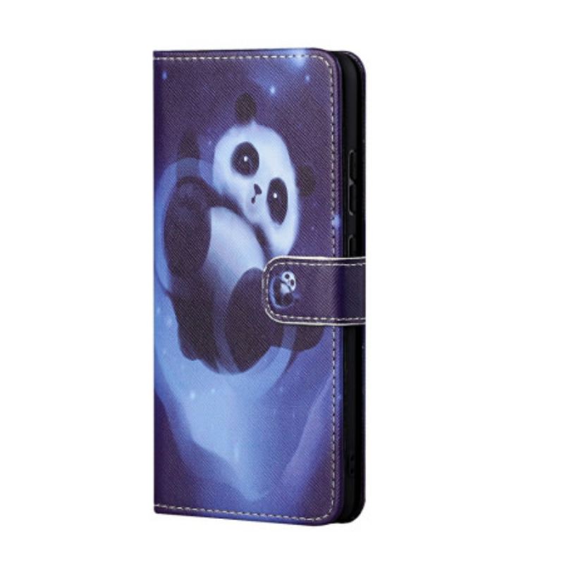 Flip Cover Til Google Pixel 8a Space Panda Med Rem