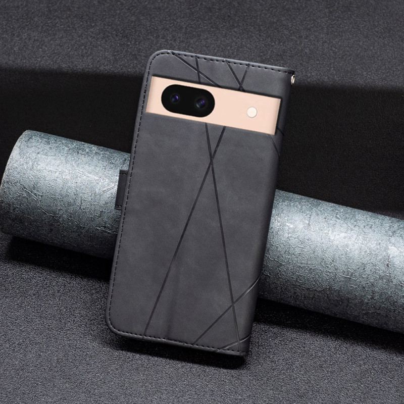 Læder Cover Google Pixel 8a Telefon Etui Geometri Binfen Farve