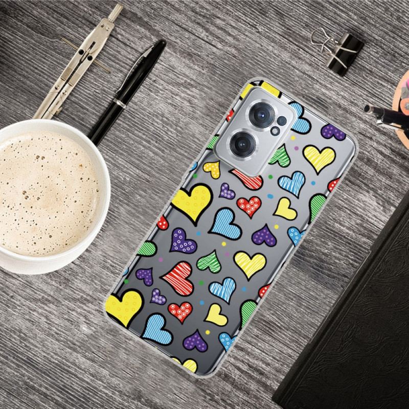 Cover OnePlus Nord CE 2 5G Flerfarvede Hjerter