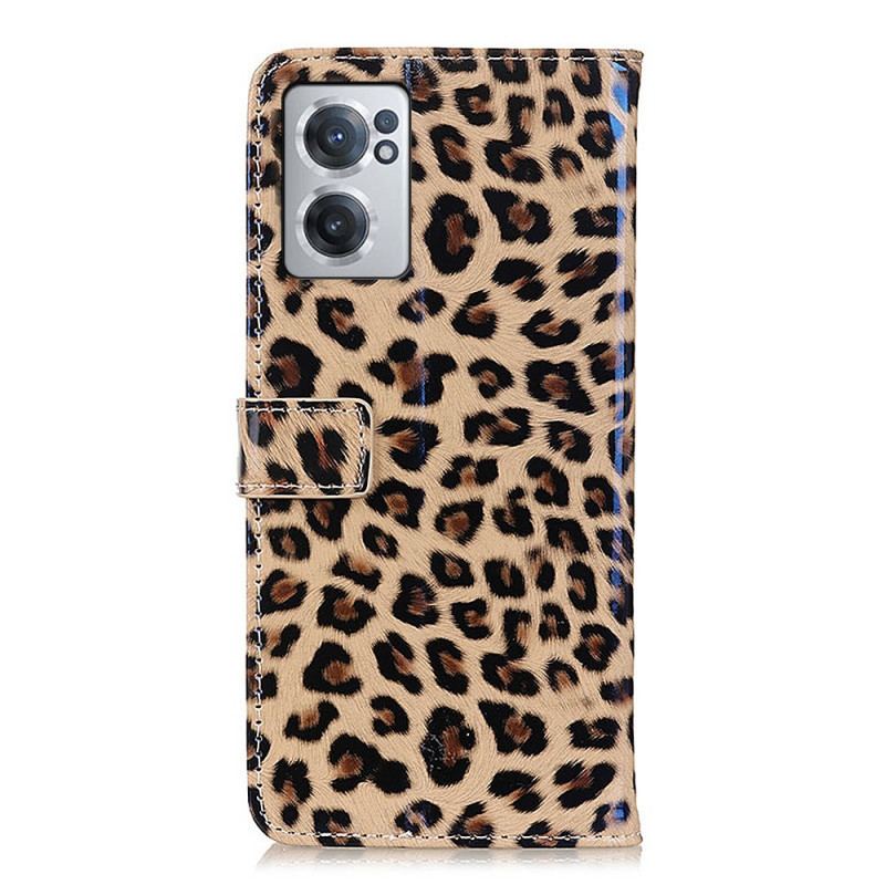 Flip Cover OnePlus Nord CE 2 5G Leopard I Imiteret Læder