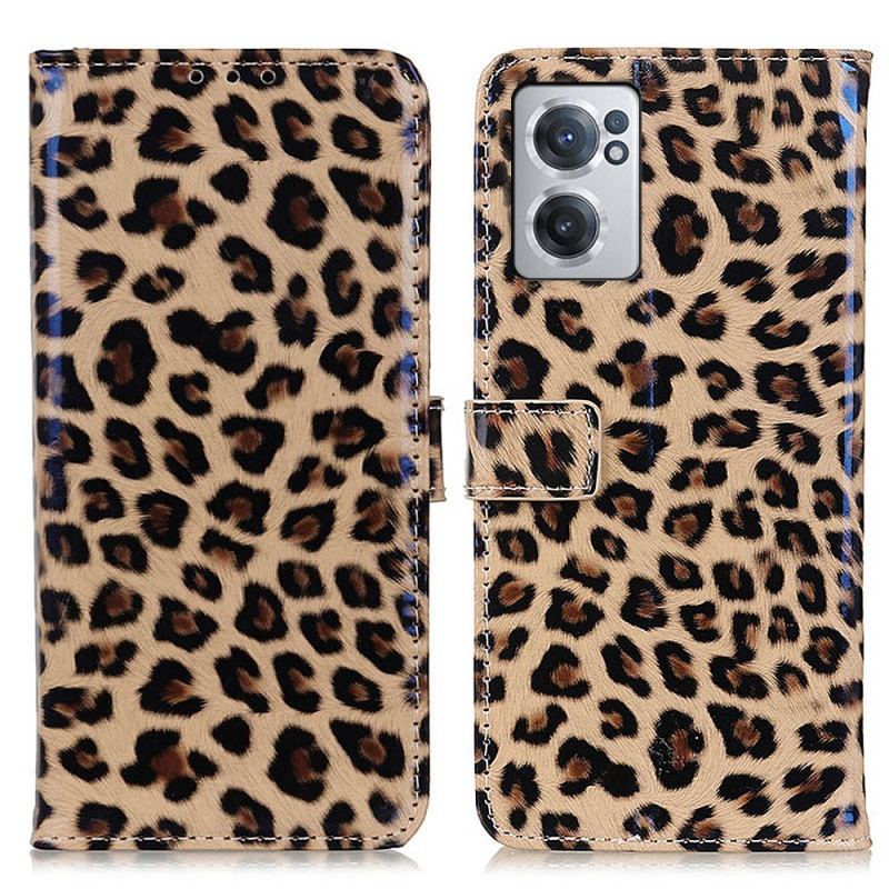 Flip Cover OnePlus Nord CE 2 5G Leopard I Imiteret Læder