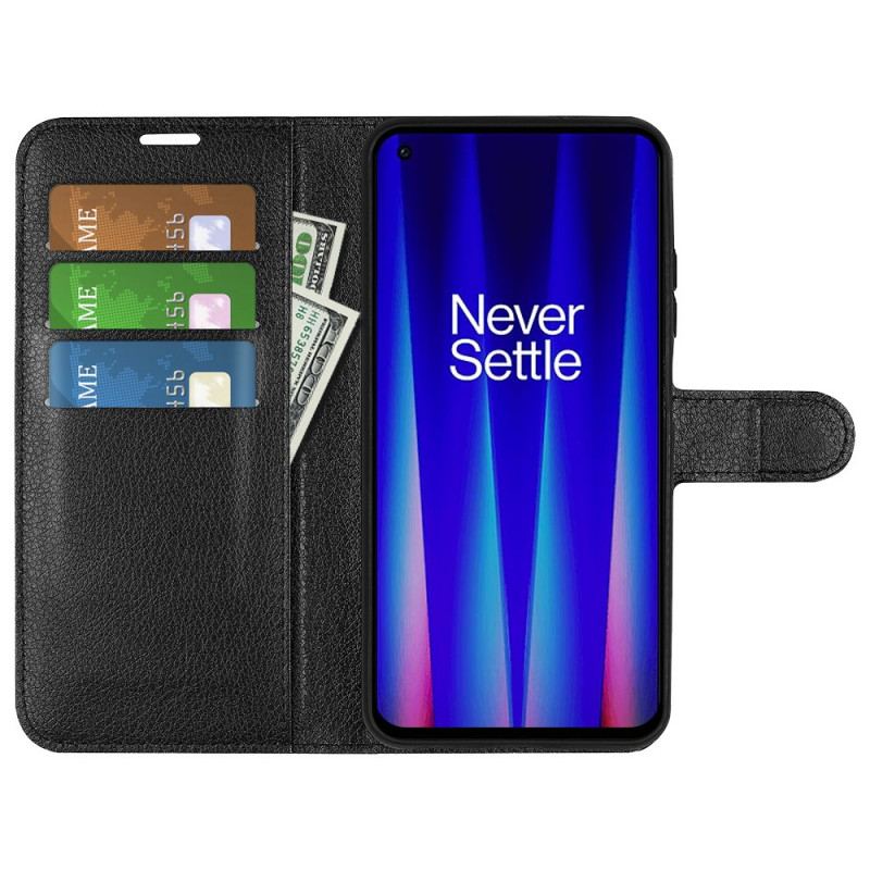 Flip Cover OnePlus Nord CE 2 5G Litchi Imiteret Læder