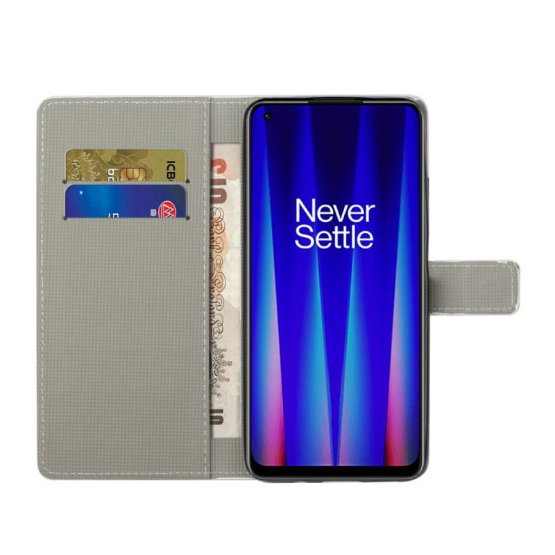 Flip Cover OnePlus Nord CE 2 5G Natur Og Sommerfugle