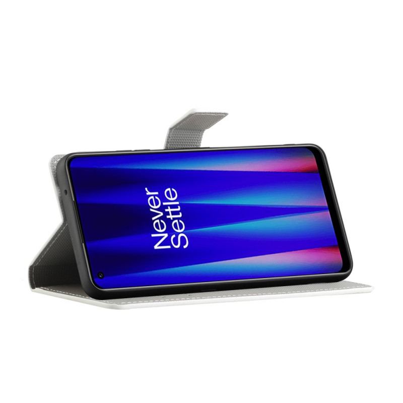 Læder Cover OnePlus Nord CE 2 5G Neon Sommerfugle