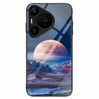 Cover Huawei Pura 70 Pro Hvidt Planet Hærdet Glas