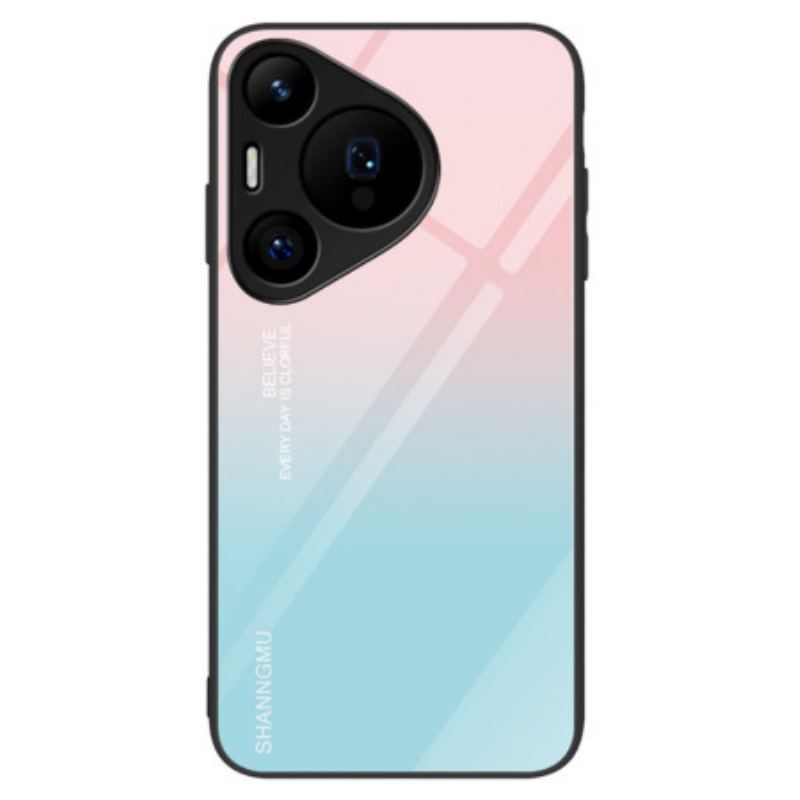 Cover Huawei Pura 70 Pro Pink Og Blå Gradient Hærdet Glas