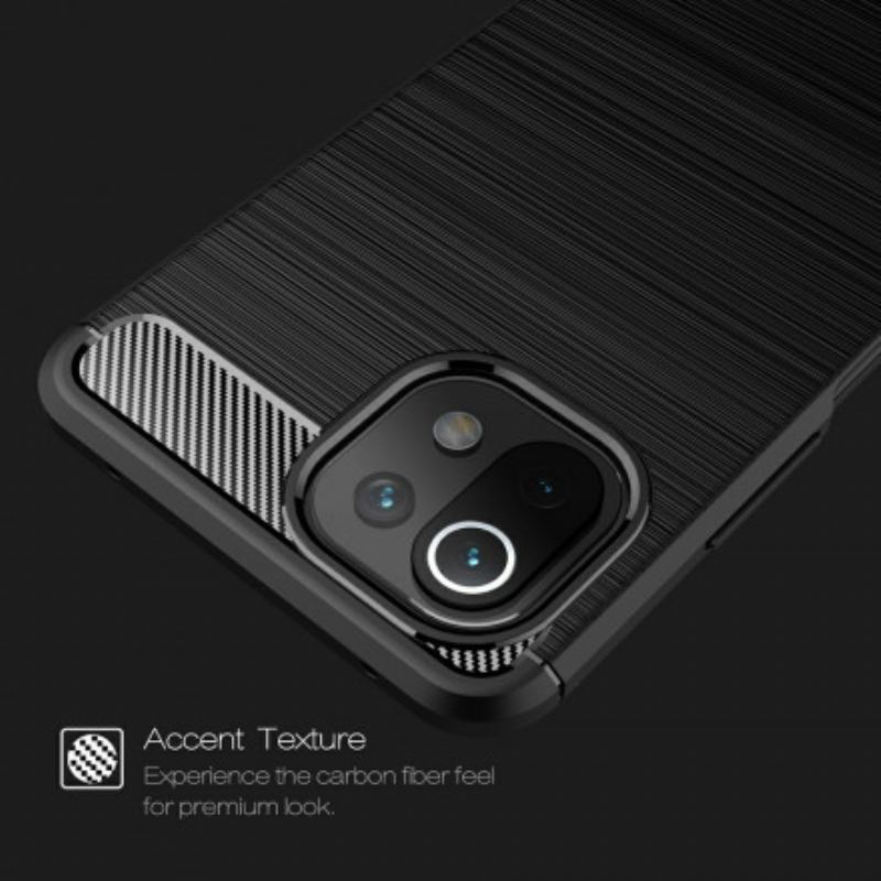 Cover Xiaomi Mi 11 Lite 4G / 5G / 5G NE Børstet Kulfiber