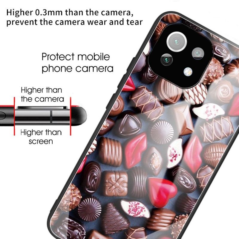 Cover Xiaomi Mi 11 Lite 4G / 5G / 5G NE Chokolade Af Hærdet Glas