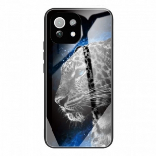 Cover Xiaomi Mi 11 Lite 4G / 5G / 5G NE Feline Face Hærdet Glas