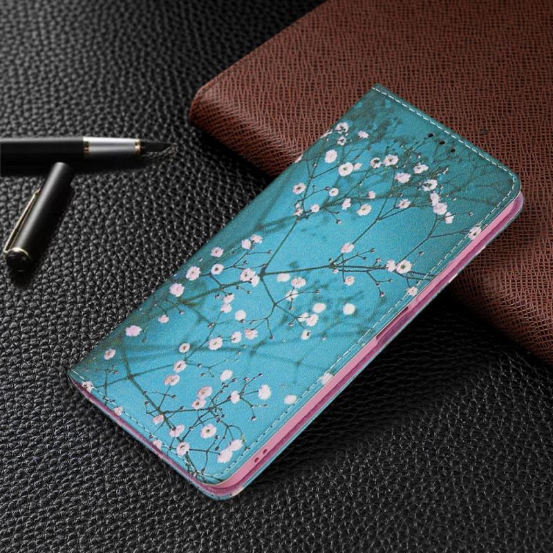 Cover Xiaomi Mi 11 Lite 4G / 5G / 5G NE Flip Cover Blomstrende Grene