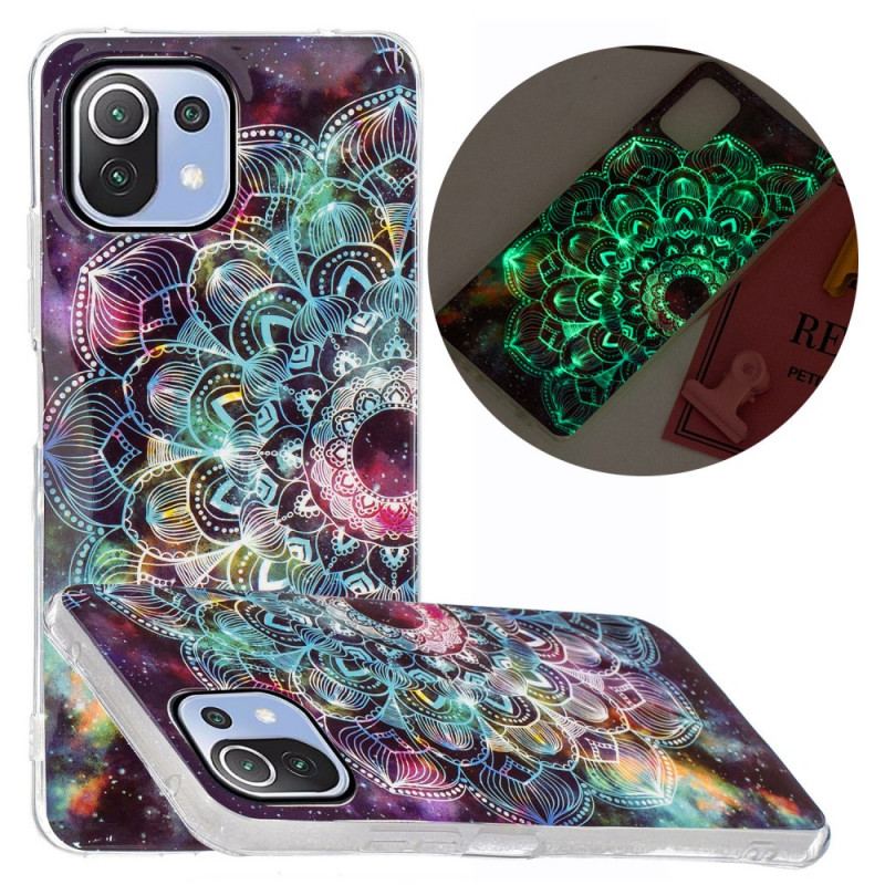 Cover Xiaomi Mi 11 Lite 4G / 5G / 5G NE Fluorescerende Farverig Mandala